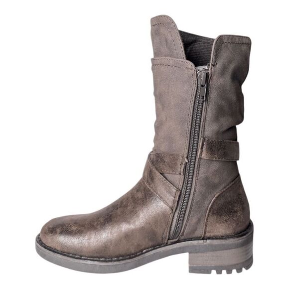 NWOB CARLOS BY CARLOS SANTANA Sawyer Brown Leather Mid Calf Boot Size 5.5 - Picture 7 of 8